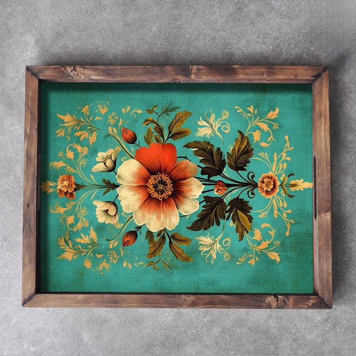 Aberto Design REF011 Bandeja de Madera Maciza 48x38x4 cm